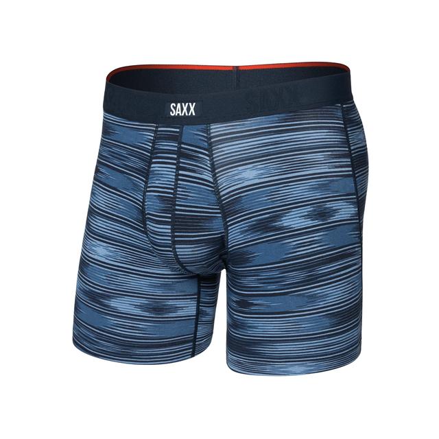 Saxx Underwear Co. Mens Vibe Xtra Super Soft BB Fly ISD Ikat Stripe/Dark Denim