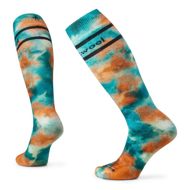 Smartwool W Ski Full Cushion Tie Dye Print OTC L81 Cascade Green