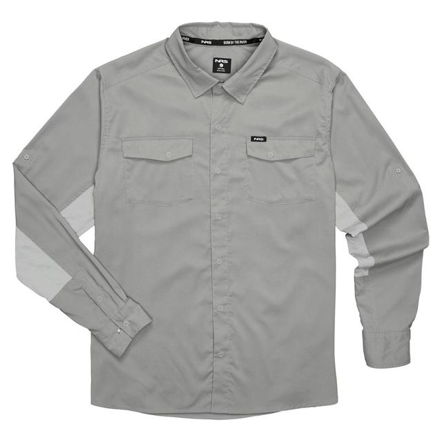 NRS Mens Long-sleeve Guide Shirt Pebble
