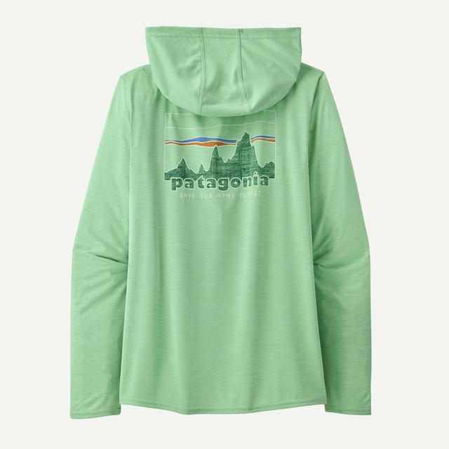 Patagonia Womens Capilene Cool Daily Graphic Hoody 73 Skyline: Rinsed Green X-Dye