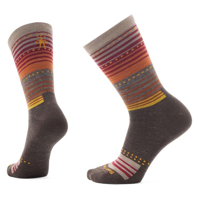 Smartwool Everyday Stitch Stripe Crew Socks 207 Chestnut