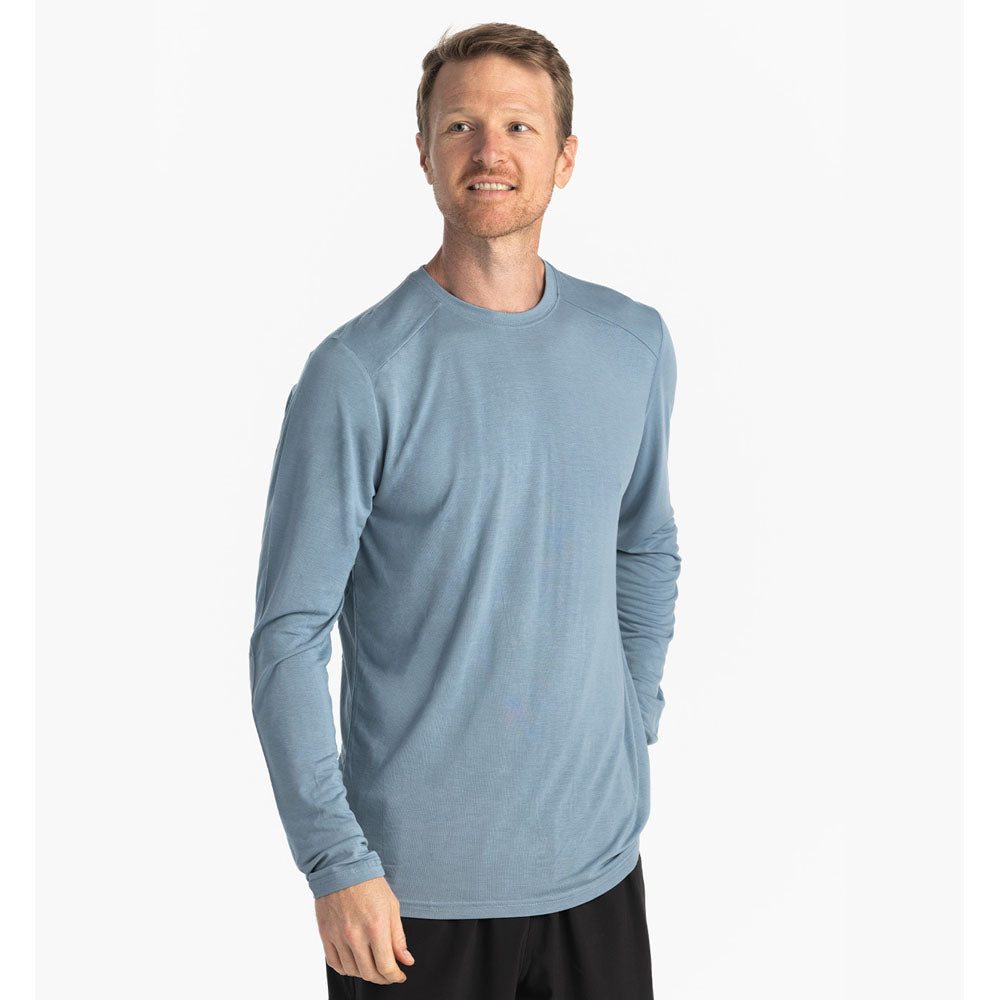 Free Fly Apparel Mens Bamboo Lightweight Long Sleeve Blue Fog
