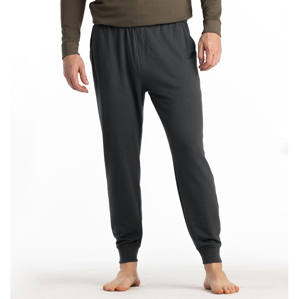 Free Fly Apparel Mens Bamboo Lightweight Fleece Jogger Black Sand