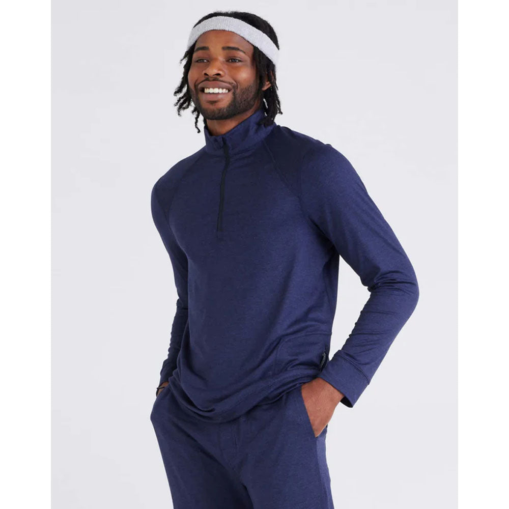 Saxx Underwear Co. Men's Peakdaze Half Zip Maritime Heather