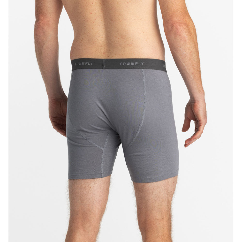 Free Fly Apparel Mens Bamboo Motion Boxer Brief Slate