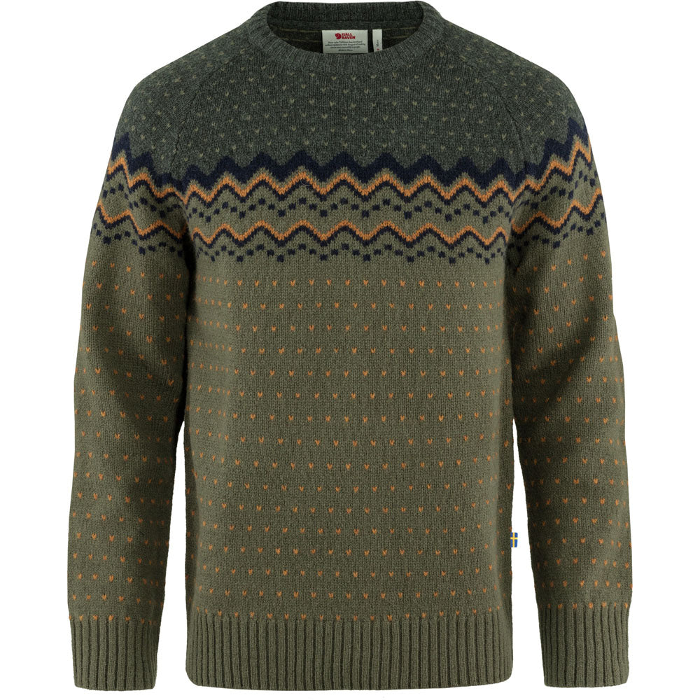 Fjallraven Men's Ovik Knit Sweater Laurel Green-Deep Forest