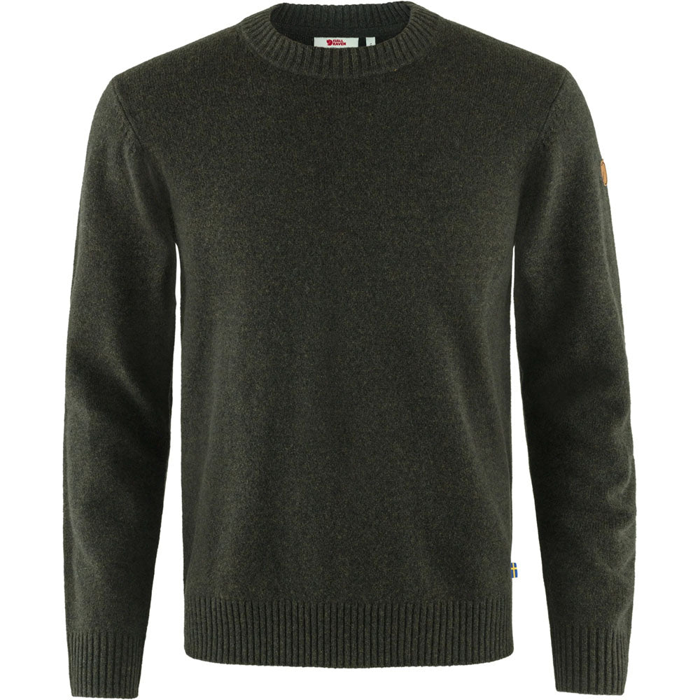 Fjallraven Men's Ovik Round-Neck Sweater Dark Olive