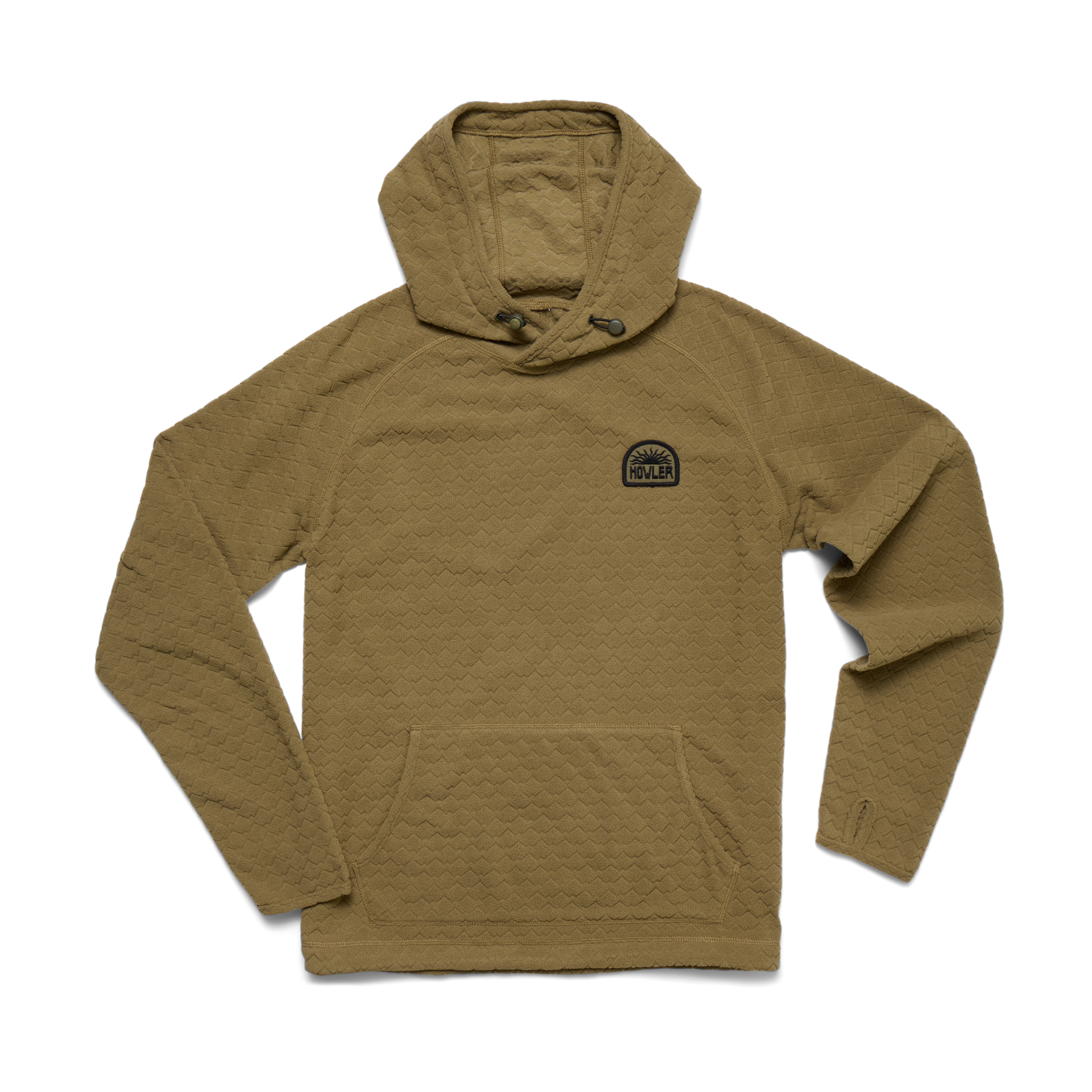 Howler Brothers Mens Palo Duro Grid Fleece Hoodie STO Stormy Sea