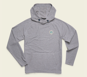 Howler Brothers Mens Palo Duro Grid Fleece Hoodie DEE Deep Grey Heather