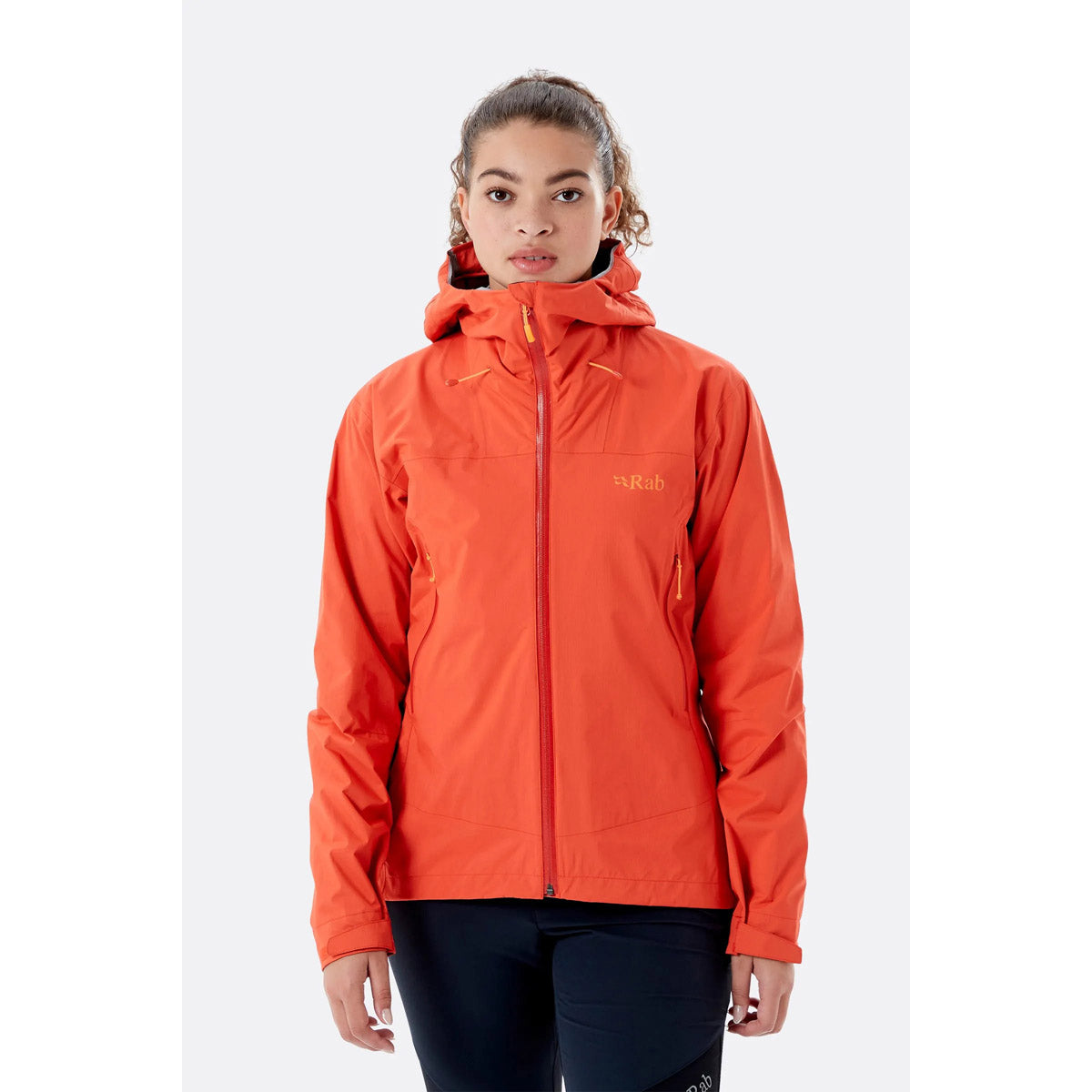 Rab Women's Downpour Plus 2.0 Waterproof Jacket Red Graphfruit