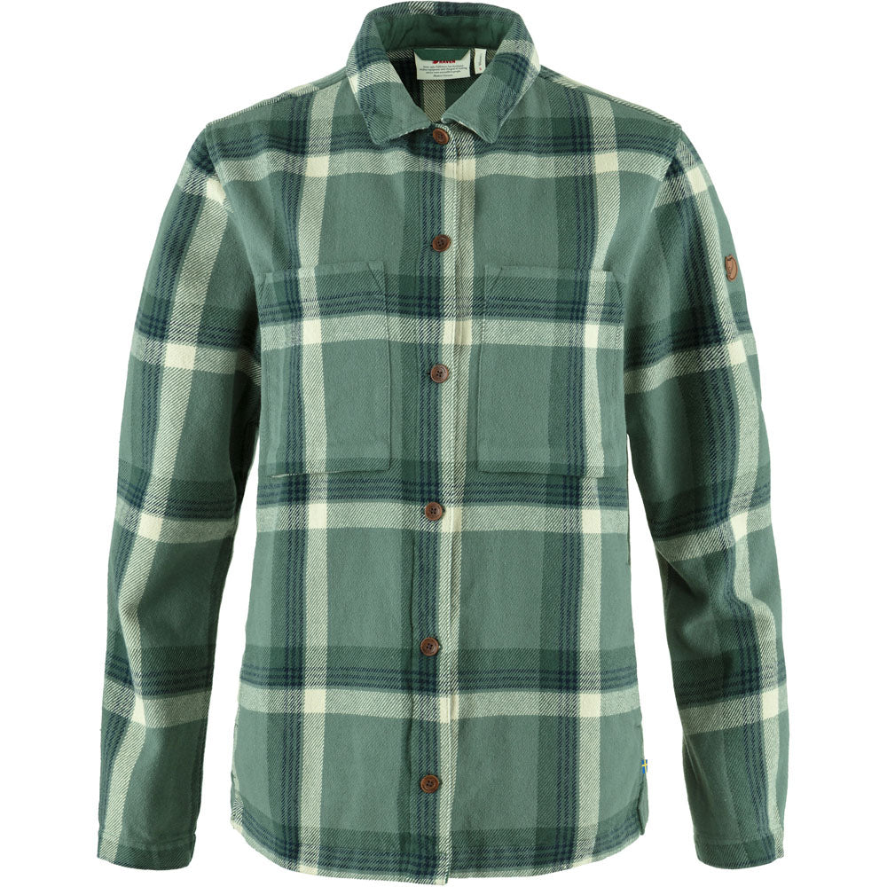 Fjallraven Women's Singi Flannel Overshirt Patina Green-Deep Patina