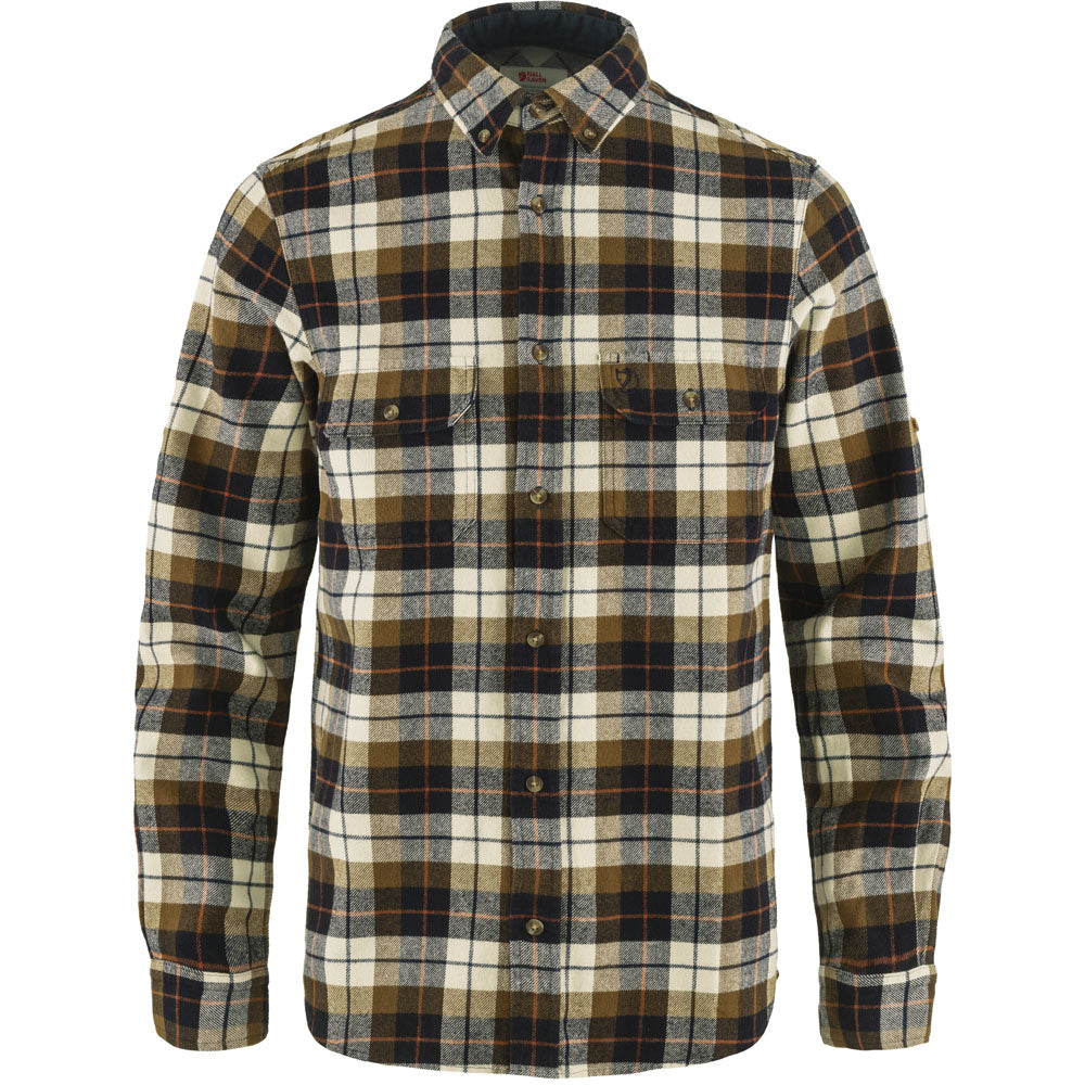 Fjallraven Men's Singi Heavy Flannel Shirt Chalk White-Dark Navy