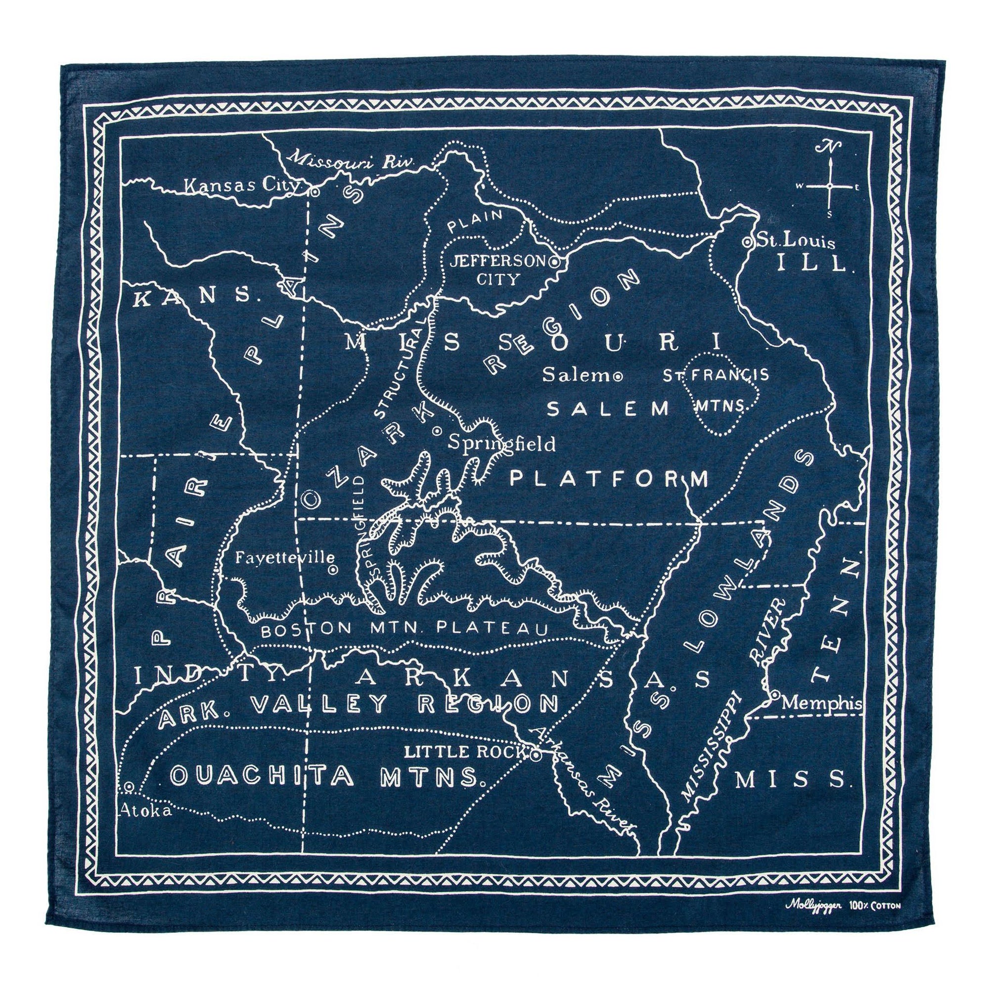 Fayettechill Mollyjogger 1900 Ozarks Bandana Midnight