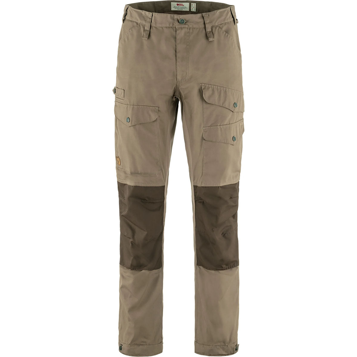 Fjallraven Mens Vidda Pro Ventilated Trousers - Regular Suede Brown-Dark Olive