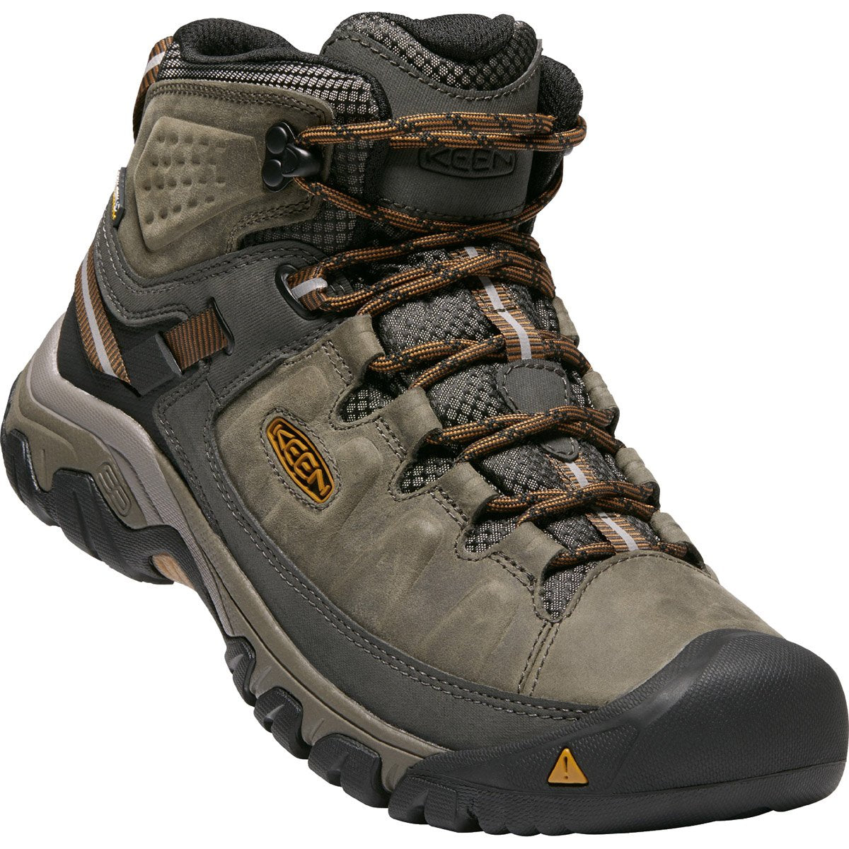 Keen Men&#39;s Targhee III Waterproof Mid - Wide Black Olive/Golden Brown