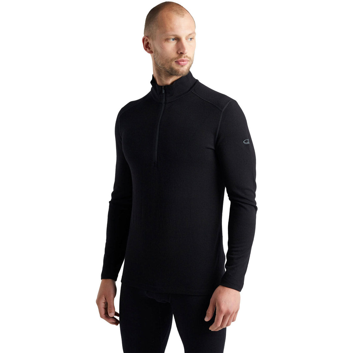 Icebreaker Men's Merino 260 Tech Long Sleeve Half Zip Thermal Top Black