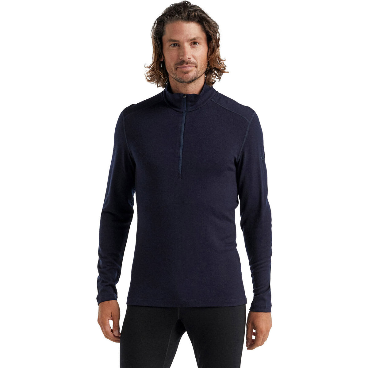 Icebreaker Men's Merino 260 Tech Long Sleeve Half Zip Thermal Top Midnight Navy