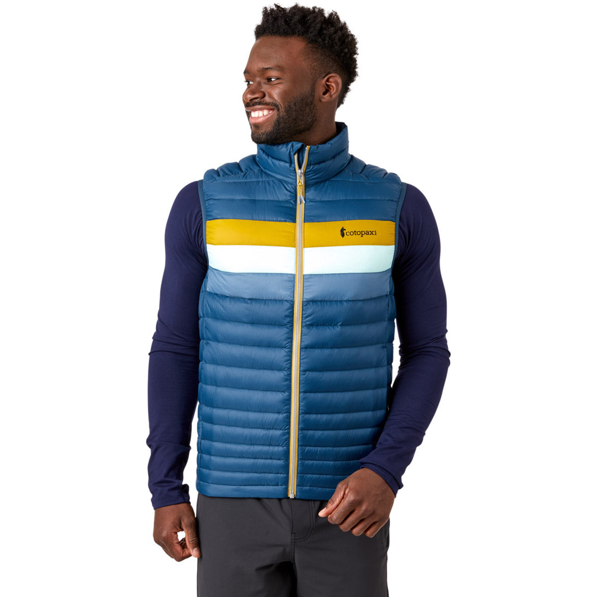 Cotopaxi Men's Fuego Down Vest Indigo Stripes