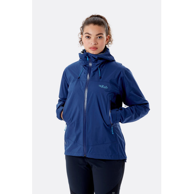 Rab Women's Downpour Plus 2.0 Waterproof Jacket Nightfall Blue