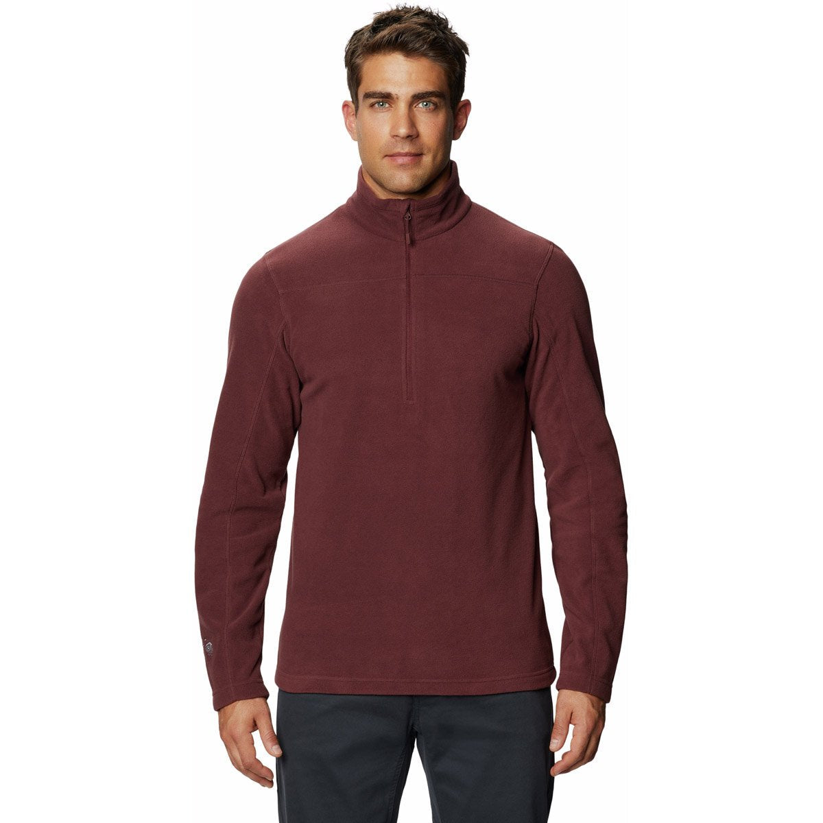 Mountain Hardwear Men&#39;s Microchill 2.0 Zip T-Shirt Washed Raisin