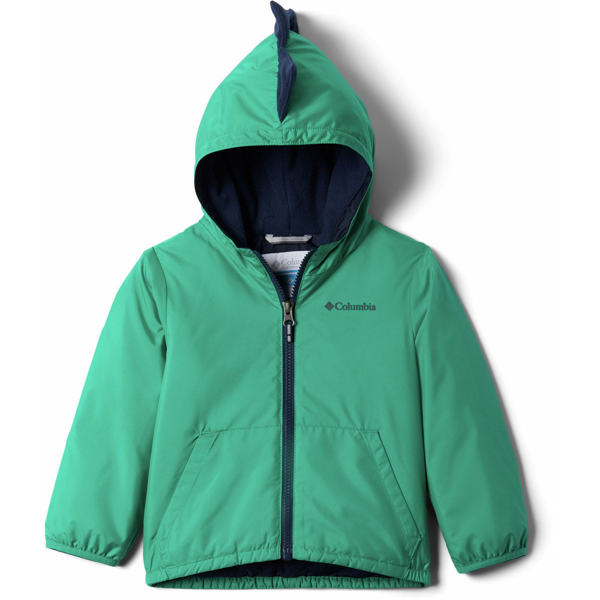 Columbia Infant Kitterwibbit Hooded Fleece Lined Jacket Emerald Green/Collegiate Navy