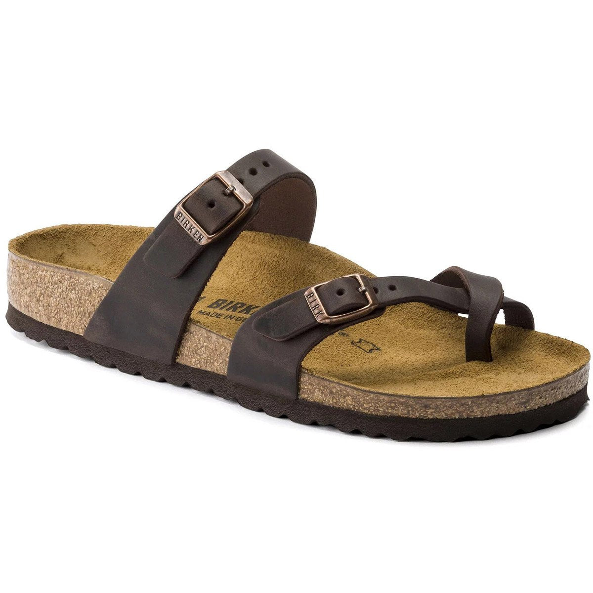 birkenstock mayari tobacco brown oiled leather New w/ Box Habana Narrow Width - Select Size giving the Birkenstock a natural look Mayari Tobacco Brown Pink