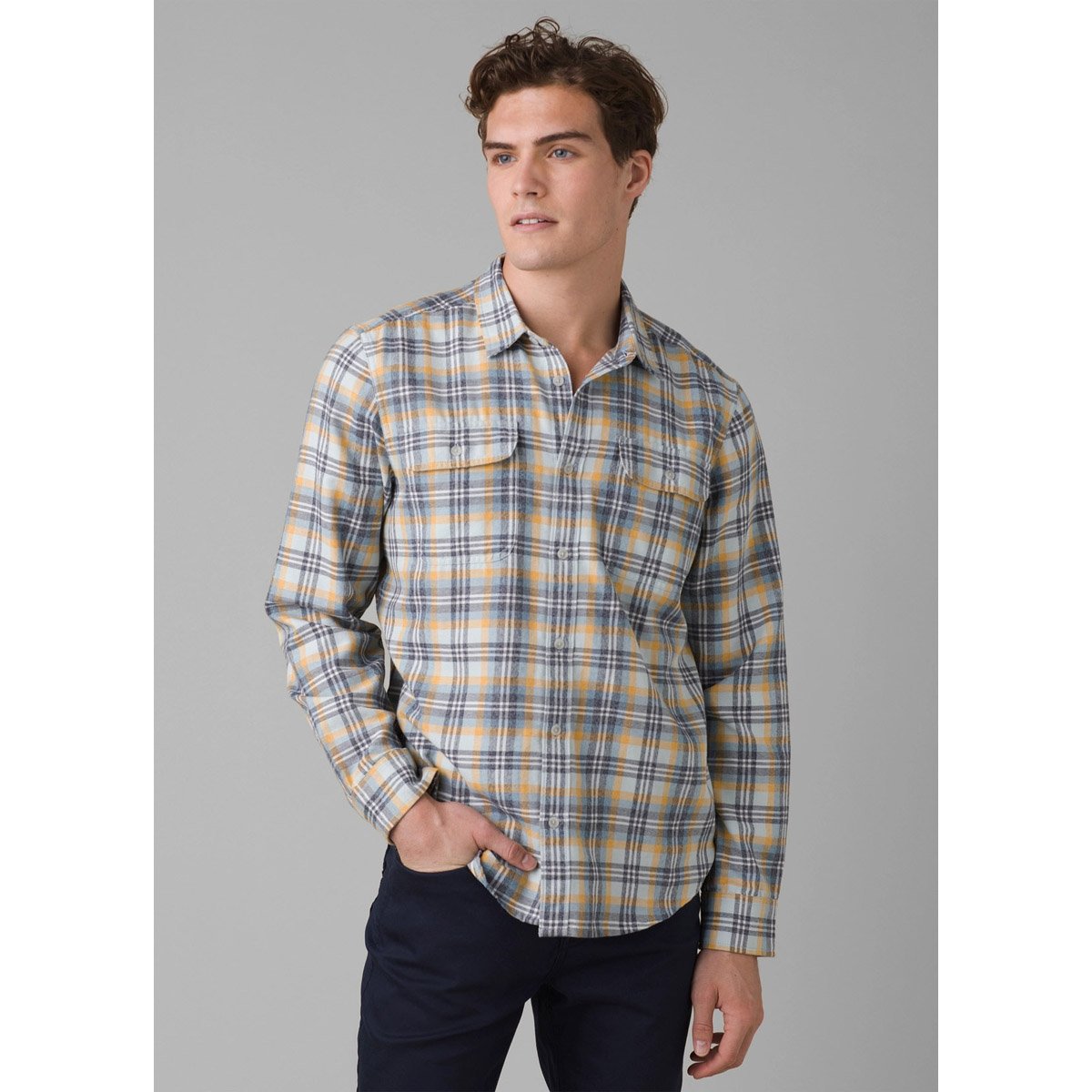 Men's Edgewater Shirt-prAna-Glacier-M-Uncle Dan's, Rock/Creek, and Gearhead Outfitters
