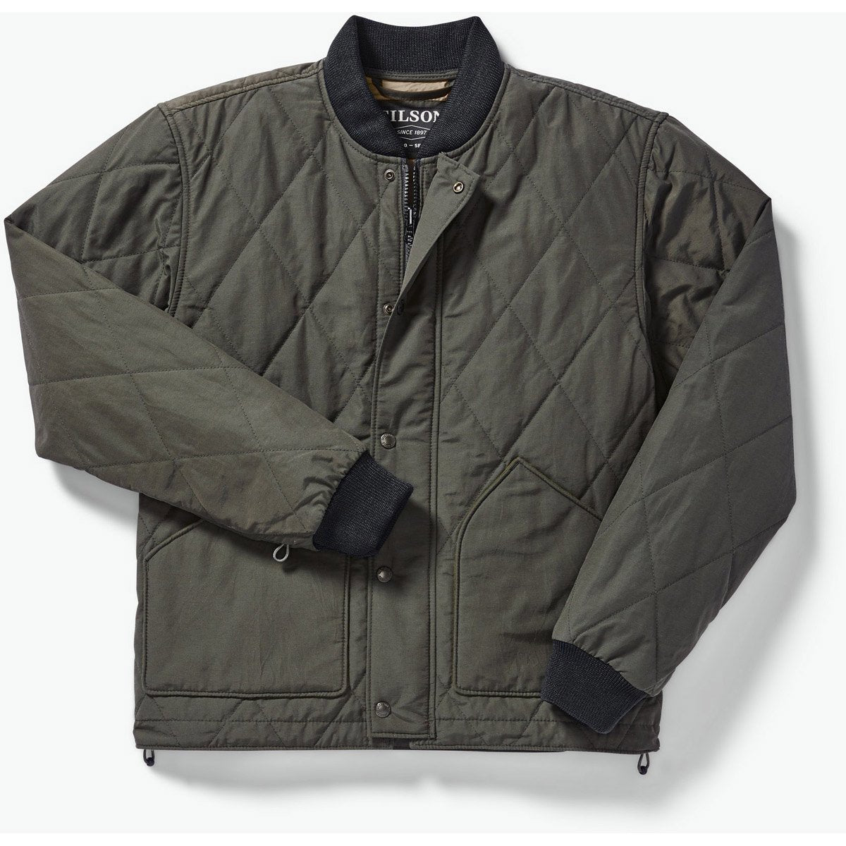 Filson Men's Quilted Pack Jacket Dark Otter Green