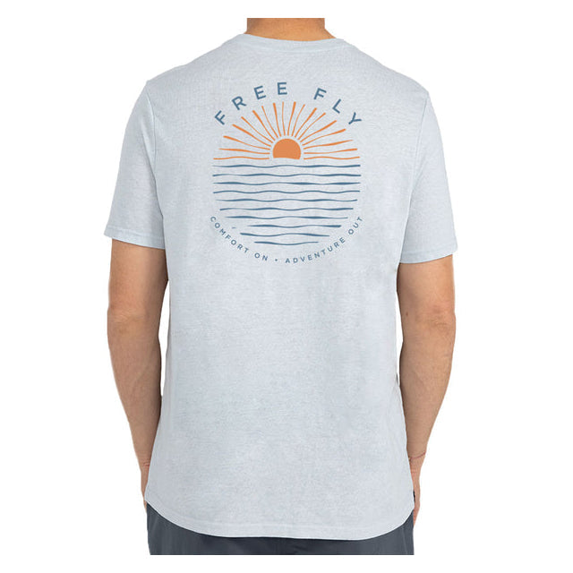 Free Fly Apparel Men&#39;s Daybreak Tee Heather Aspen Grey