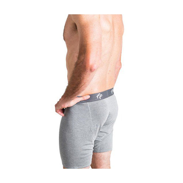 Free Fly Apparel Men's Bamboo Comfort Boxer Brief Heather Grey