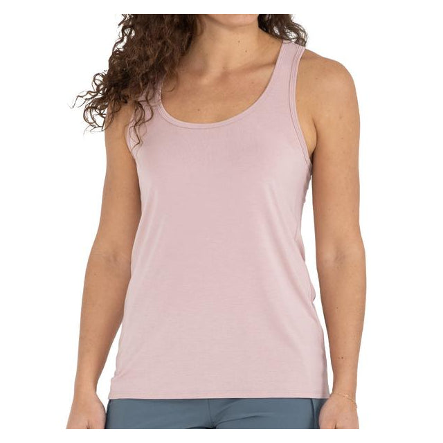 Free Fly Apparel Women's Bamboo Motion Racerback Tank Harbor Pink
