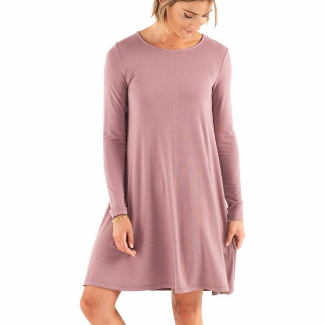 Free Fly Apparel Women&#39;s Bamboo Journey Dress ight Sangria / L