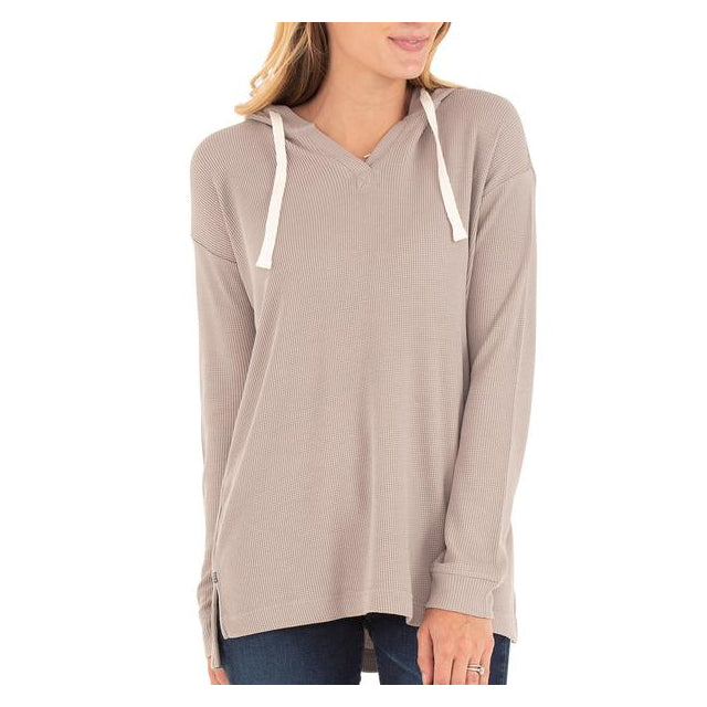 Free Fly Apparel Women&#39;s Bamboo Waffle Hoody Dune