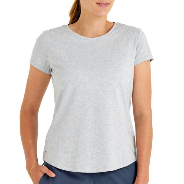 Free Fly Apparel Women's Bamboo Current Tee Bay Blue