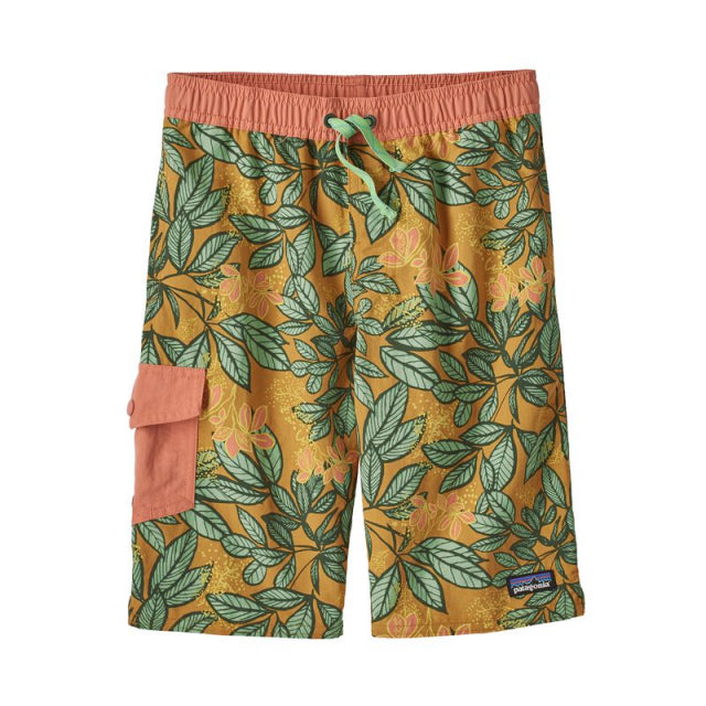Patagonia Boys' Baggies Boardshorts Hevea eaves Big: Prairie Gold / L