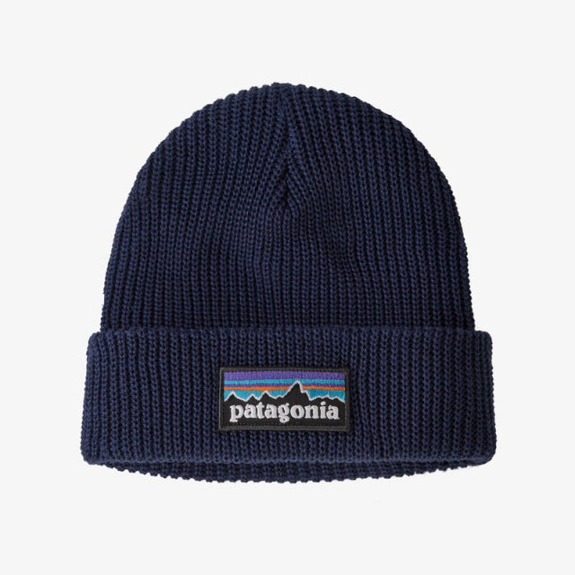Patagonia Kids' Logo Beanie P-6 Logo: New Navy