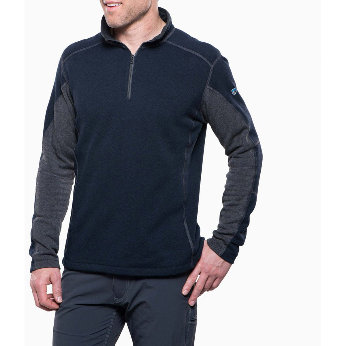 Kuhl Men's Revel 1/4 Zip Sweater utiny Blue/Steel / M