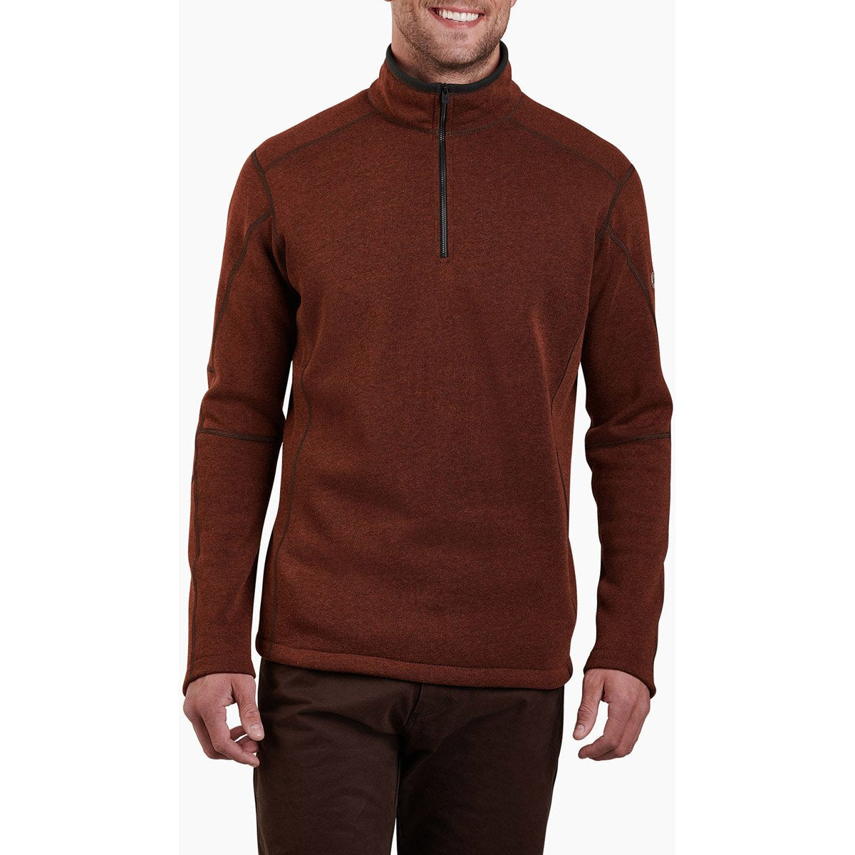 Kuhl Men's Revel 1/4 Zip Sweater Red Rock