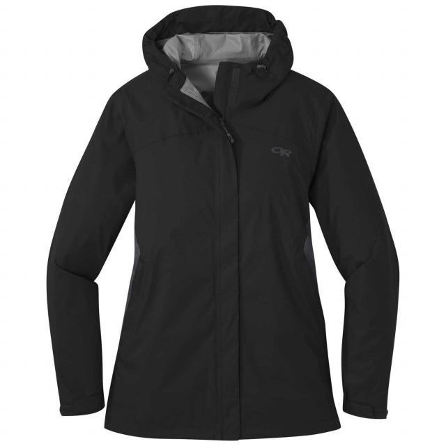 Outdoor Research Women's Apollo Stretch Rain Jacket Black/Storm