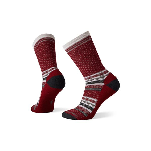 Smartwool Women&#39;s Cozy Cabin Crew Socks Tibetan Red