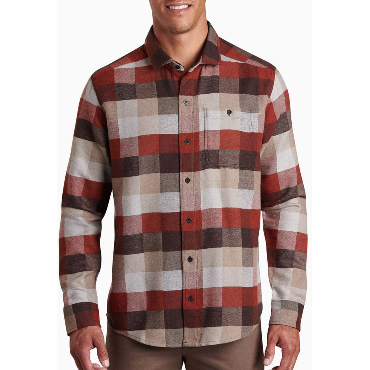 Kuhl Men's Pixelatr Flannel Long Sleeve Lava