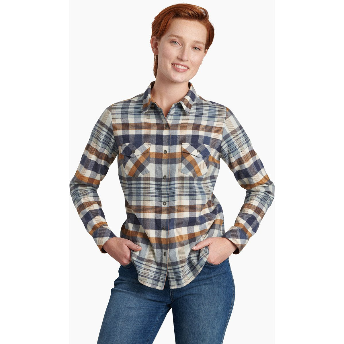 Kuhl Women's Tess Flannel Long Sleeve Abyss