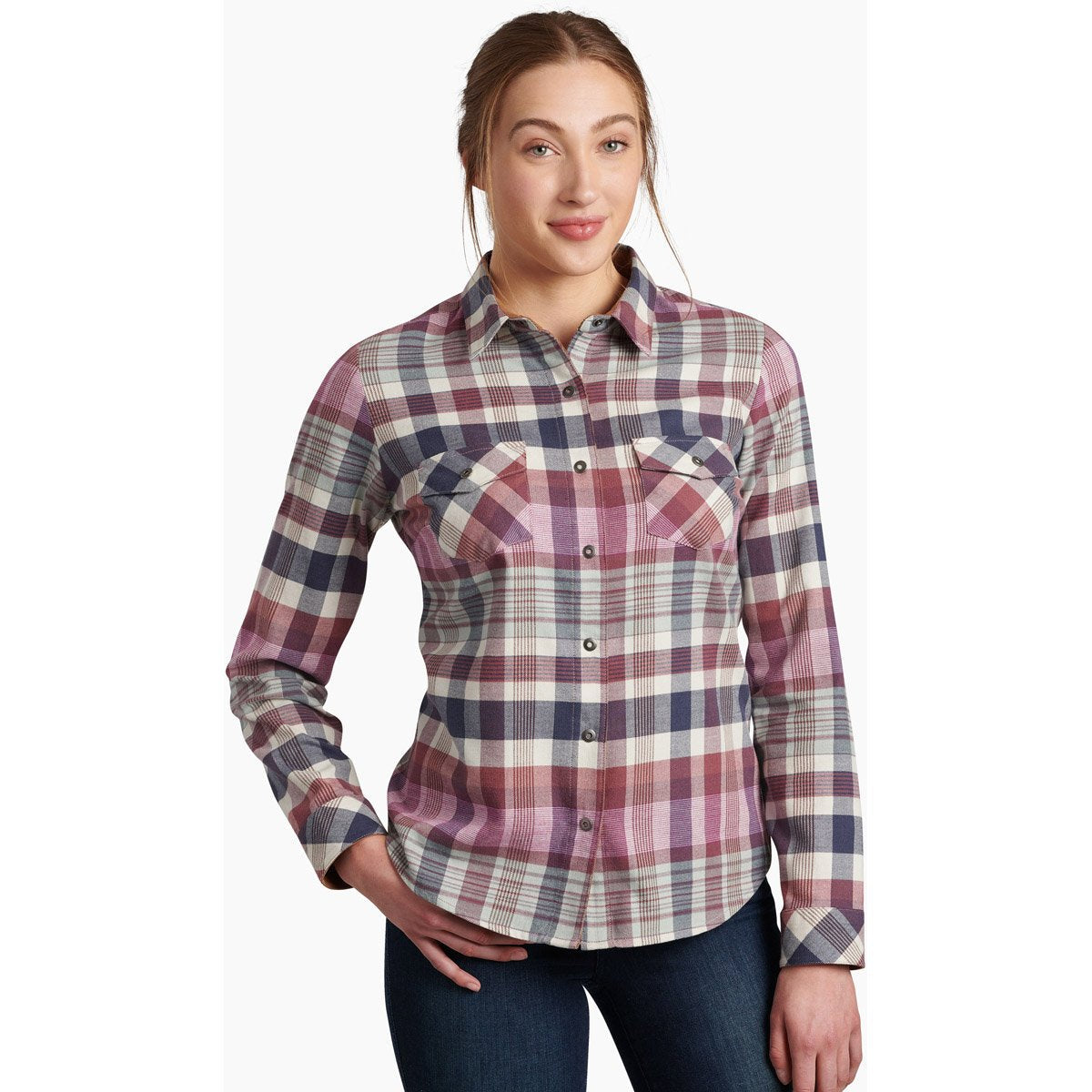 Kuhl Women's Tess Flannel Long Sleeve Deep Blush