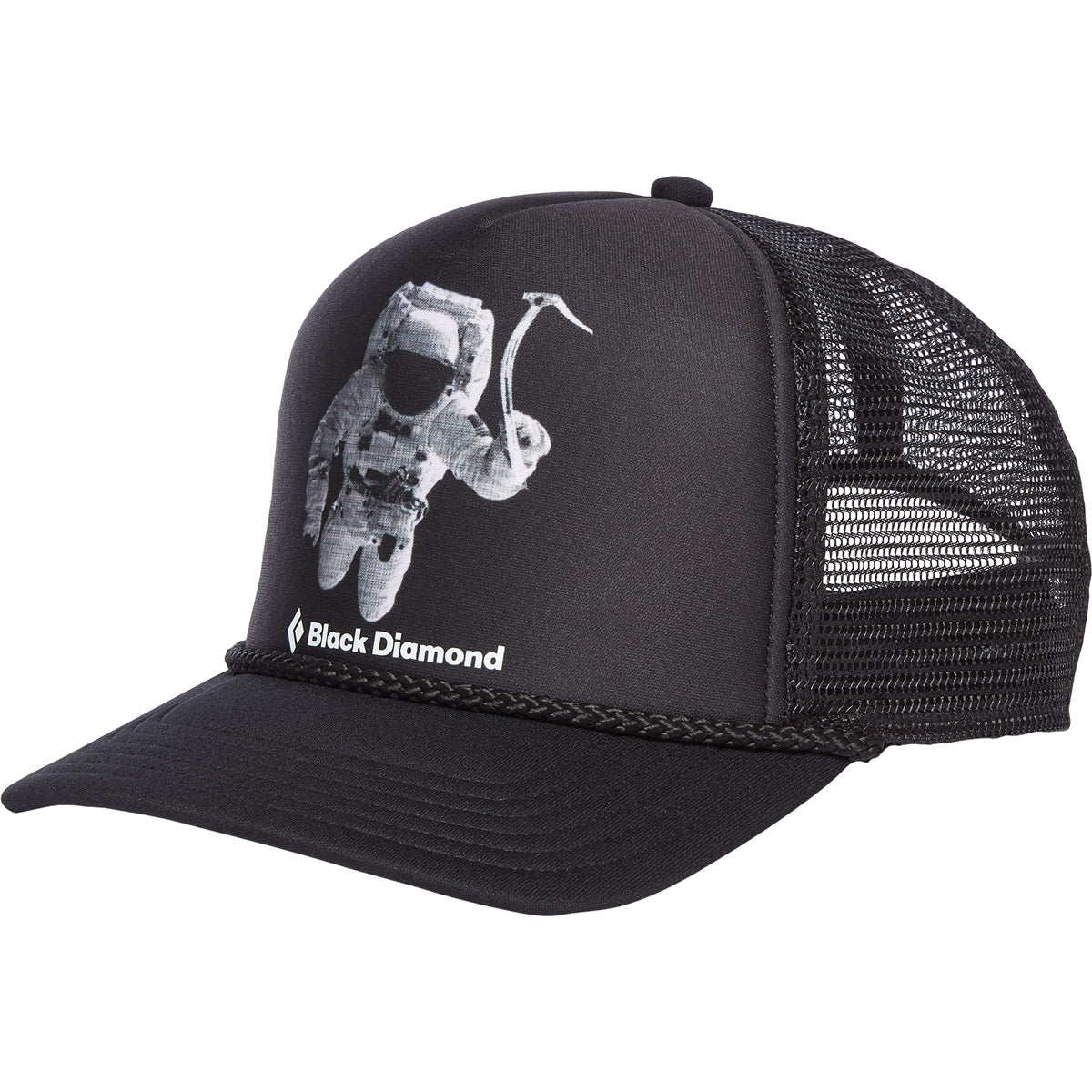 Black Diamond Flat Bill Trucker Hat Spaceshot Print