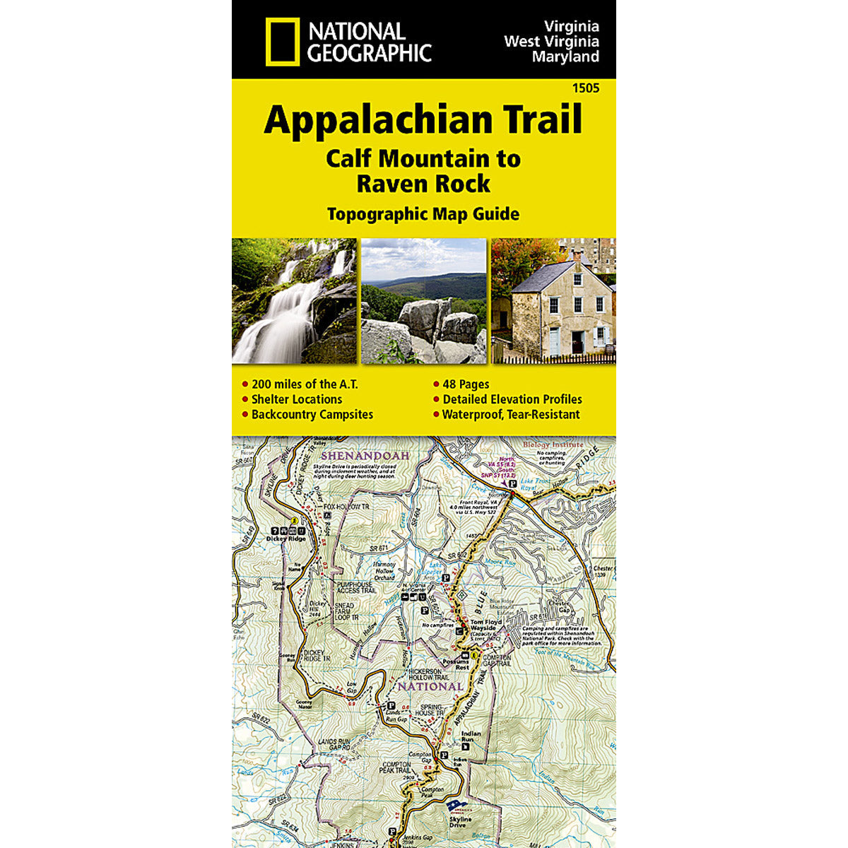 Appalachian Trail Map, Calf Mountain to Raven Rock [VA, WV, MD ]-National Geographic Maps-Uncle Dan&#39;s, Rock/Creek, and Gearhead Outfitters