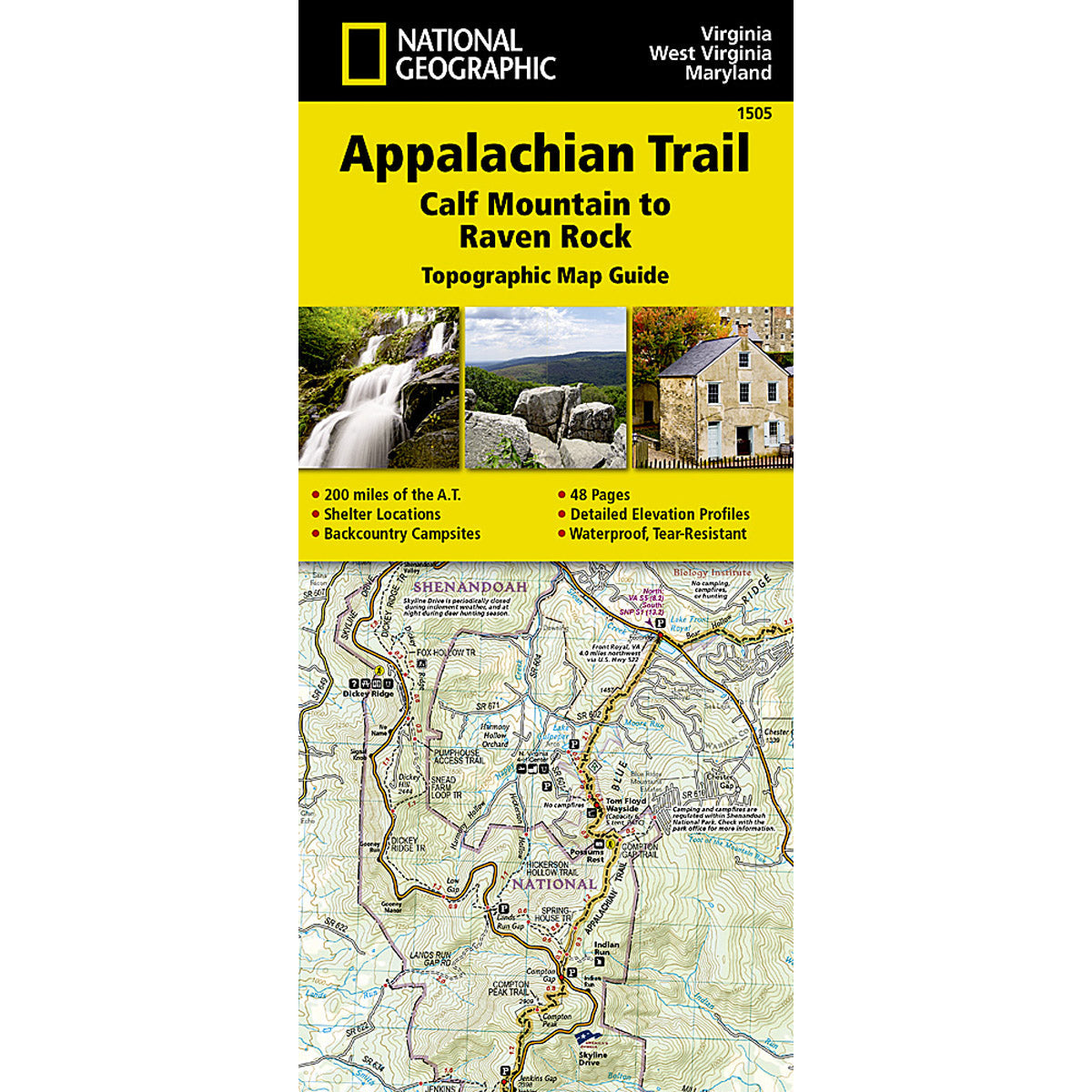 Appalachian Trail Map, Calf Mountain to Raven Rock [VA, WV, MD ]-National Geographic Maps-Uncle Dan's, Rock/Creek, and Gearhead Outfitters