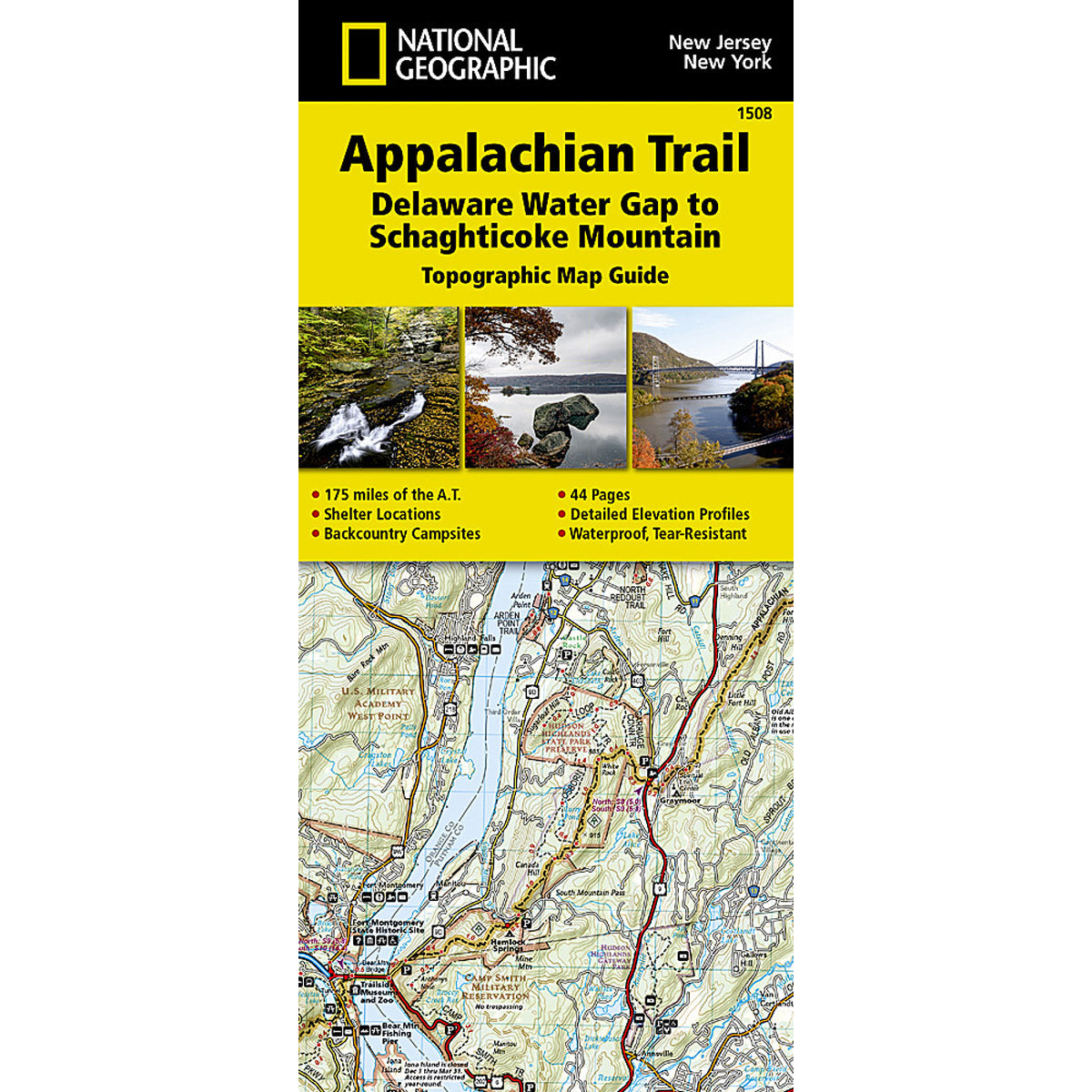 Appalachian Trail Map, Delaware Water Gap to Schaghticoke Mountain [NJ, NY]-National Geographic Maps-Uncle Dan's, Rock/Creek, and Gearhead Outfitters