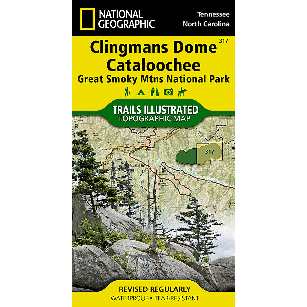 National Geographic Maps Clingmans Dome, Cataloochee: Great Smoky Mountains National Park Map