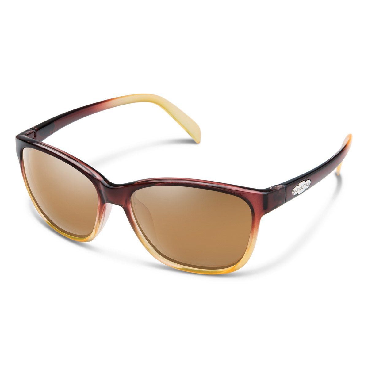 Suncloud Dawson Sunglasses (Medium Fit) Brown Fade/Polarized Sienna Mirror