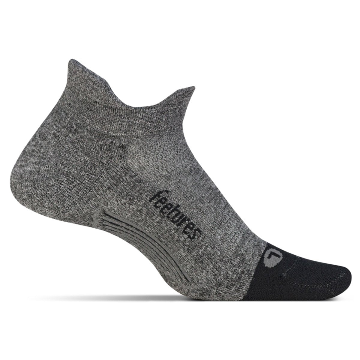 Feetures! Elite Light Cushion No Show Tab Socks Gray